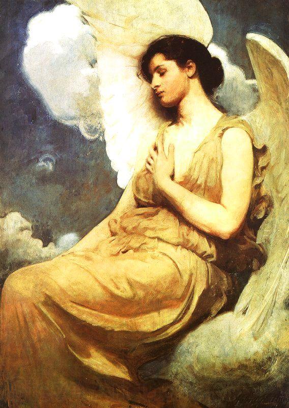 Abbot H Thayer Winged Figure Spain oil painting art